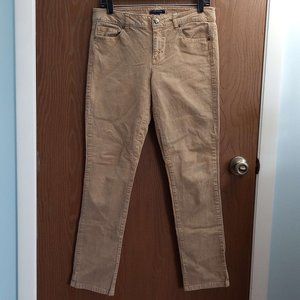 Tommy Hilfiger Corduroy Natural Fit Tan Formal Plain Stretch Pants Size 6